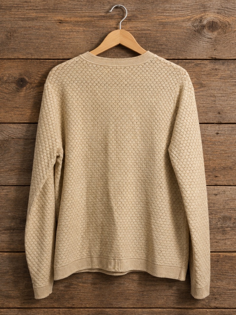 GRACE KARIN Textured Button-Down Cardigan Sweater - Cream/Beige - Picture 4 of 10